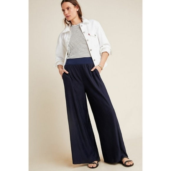 Anthropologie Delano Pleated Wide Leg Pants - Picture 3 of 10